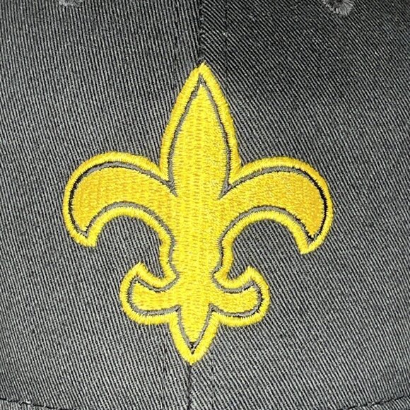 New Orleans Saints Fleur De Lis Football  Ball Cap Hat Adjustable Hook N Loop - Picture 6 of 9